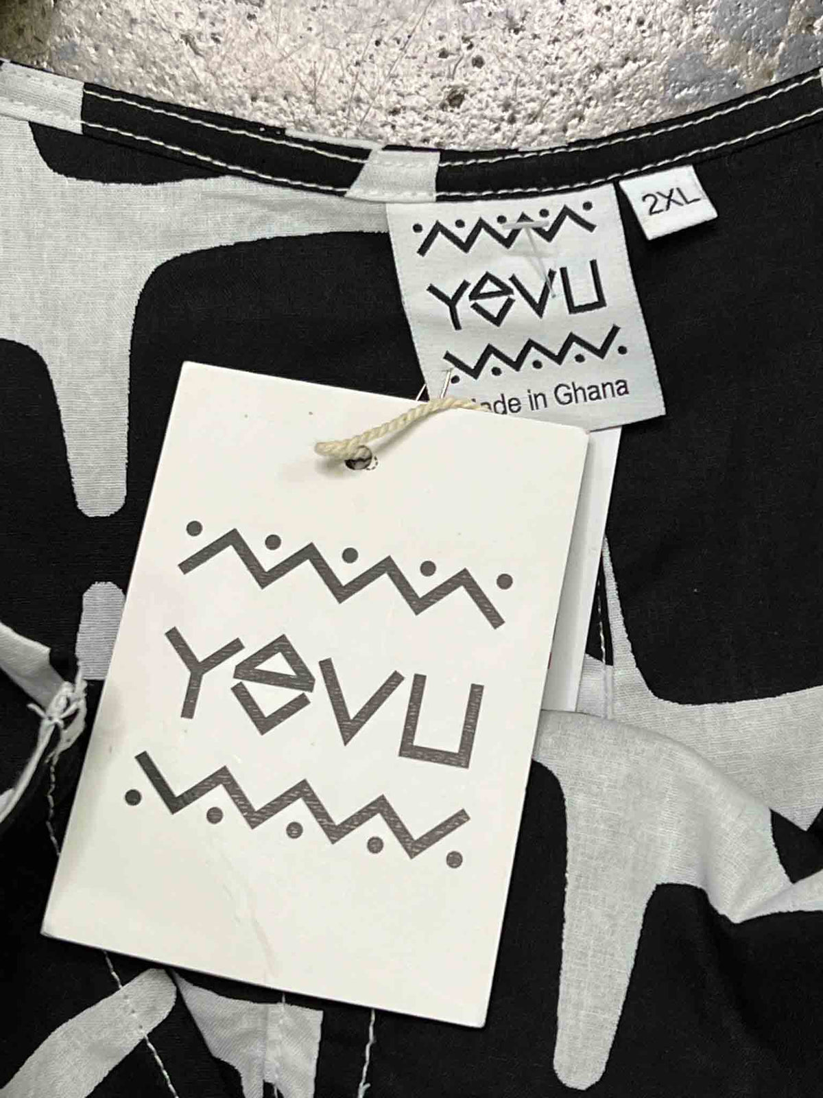 Size XXL | Yevu 'Tent' Black and White Geometric Dress With Tags