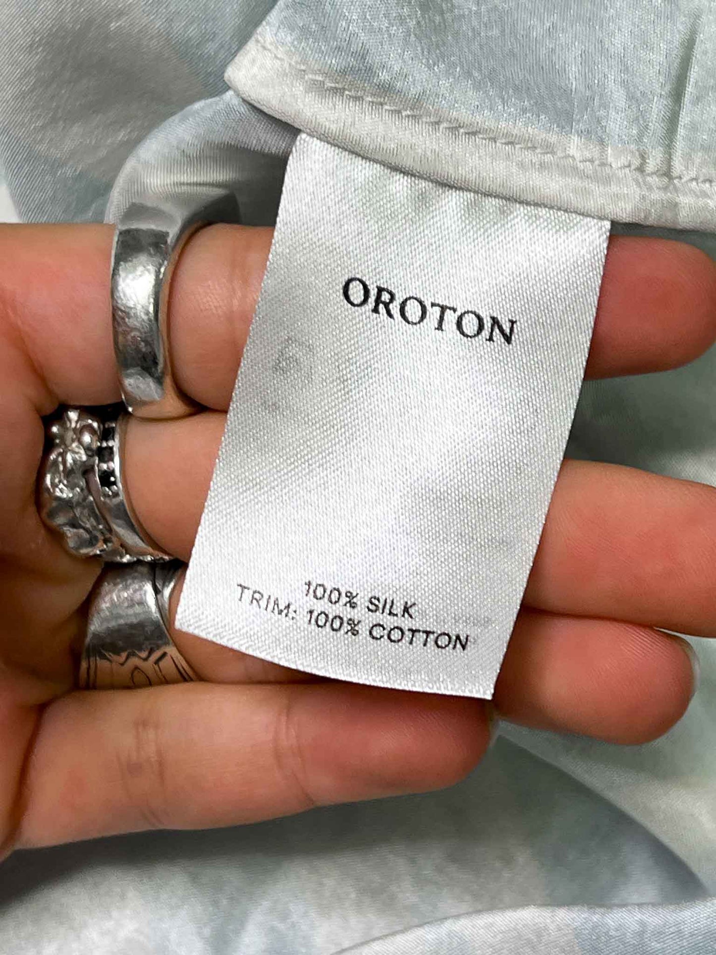 Size 12 | Oroton Striped Silk Shirt