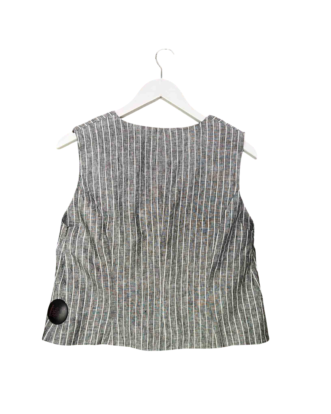 Size 14 | Skin & Threads Grey Pinstripe Linen Vest