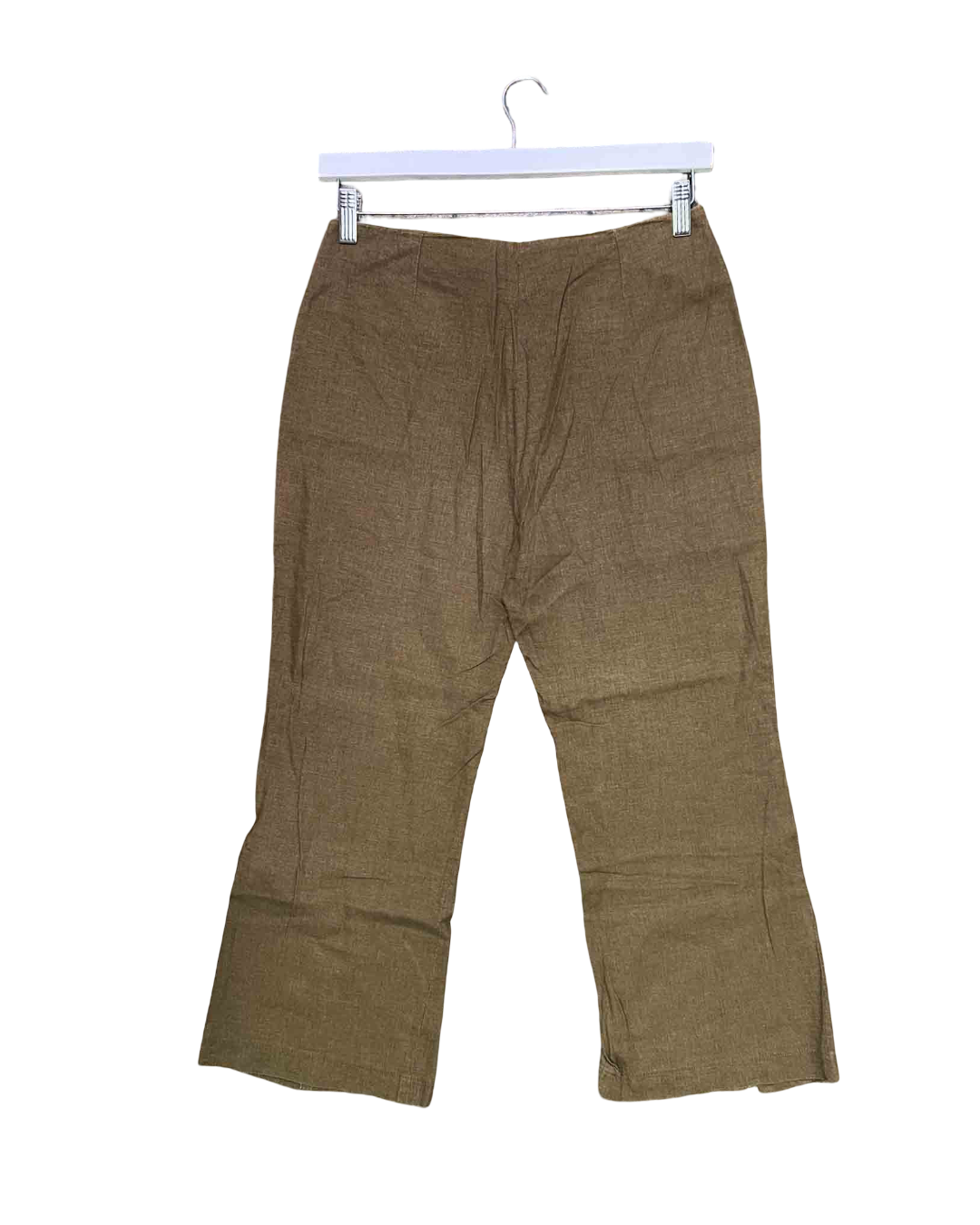 Size 10/12 | Jaqueline Riu Khaki Green Viscose Capri Pants