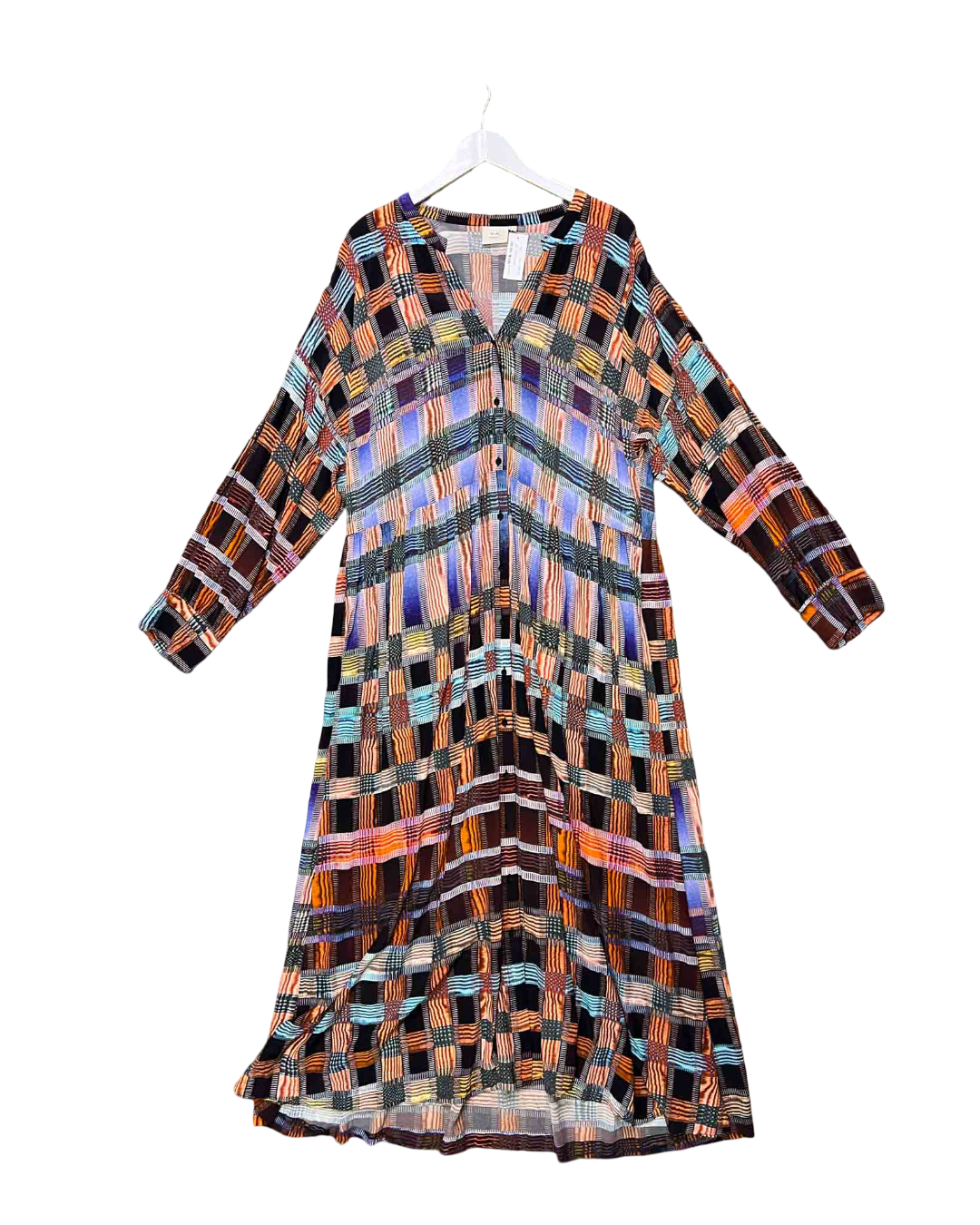 Size 20 | Elk Patchwork Viscose Midi Dress