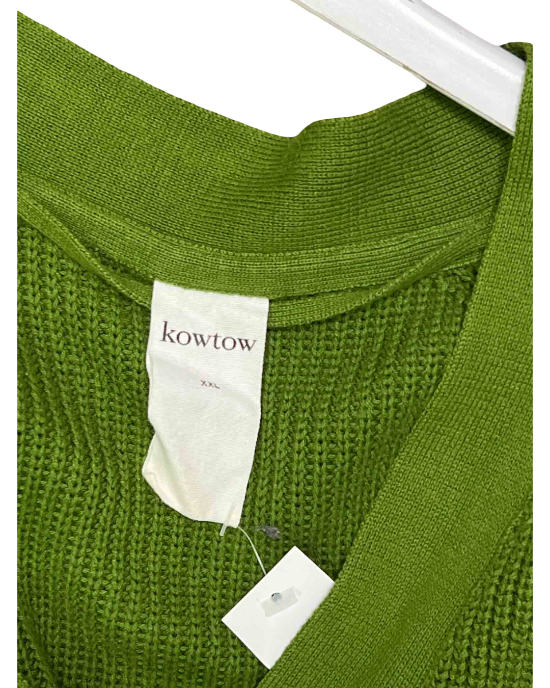 Size XXL | Kowtow Composure 'Grass' Knitted Cardigan