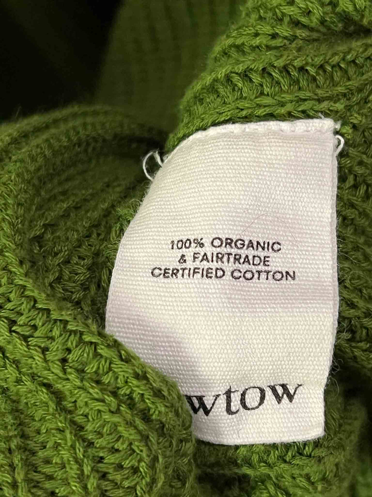 Size XXL | Kowtow Composure 'Grass' Knitted Cardigan