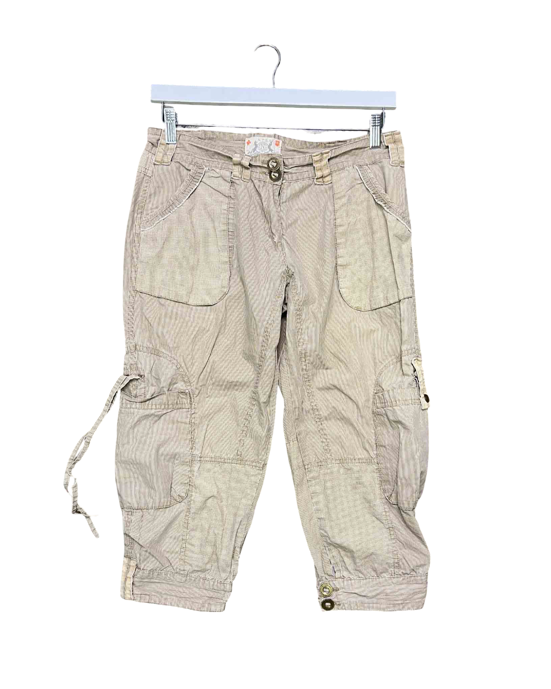 Size IT 38 (8) | Not the Same Pants Khaki Cargo Capri Pants