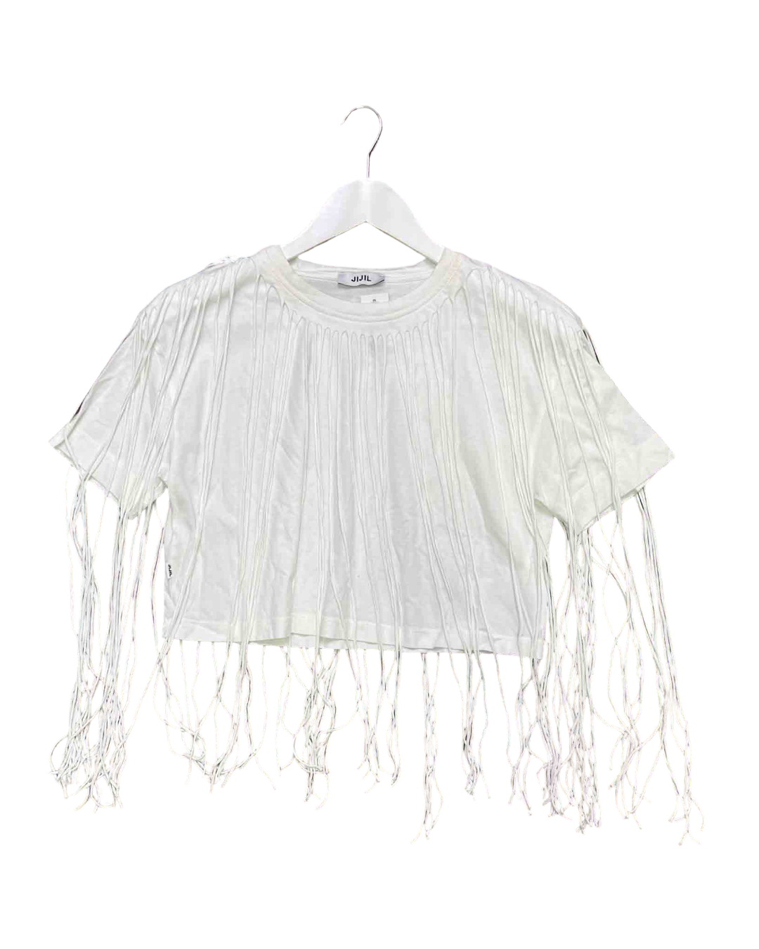 Size M | Jijil Fringe Cotton Crop Top