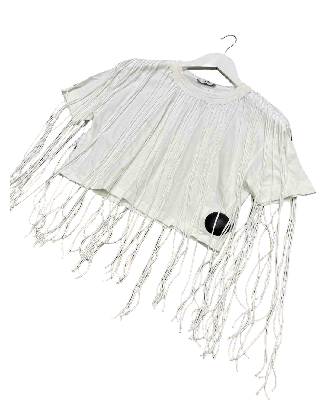 Size M | Jijil Fringe Cotton Crop Top