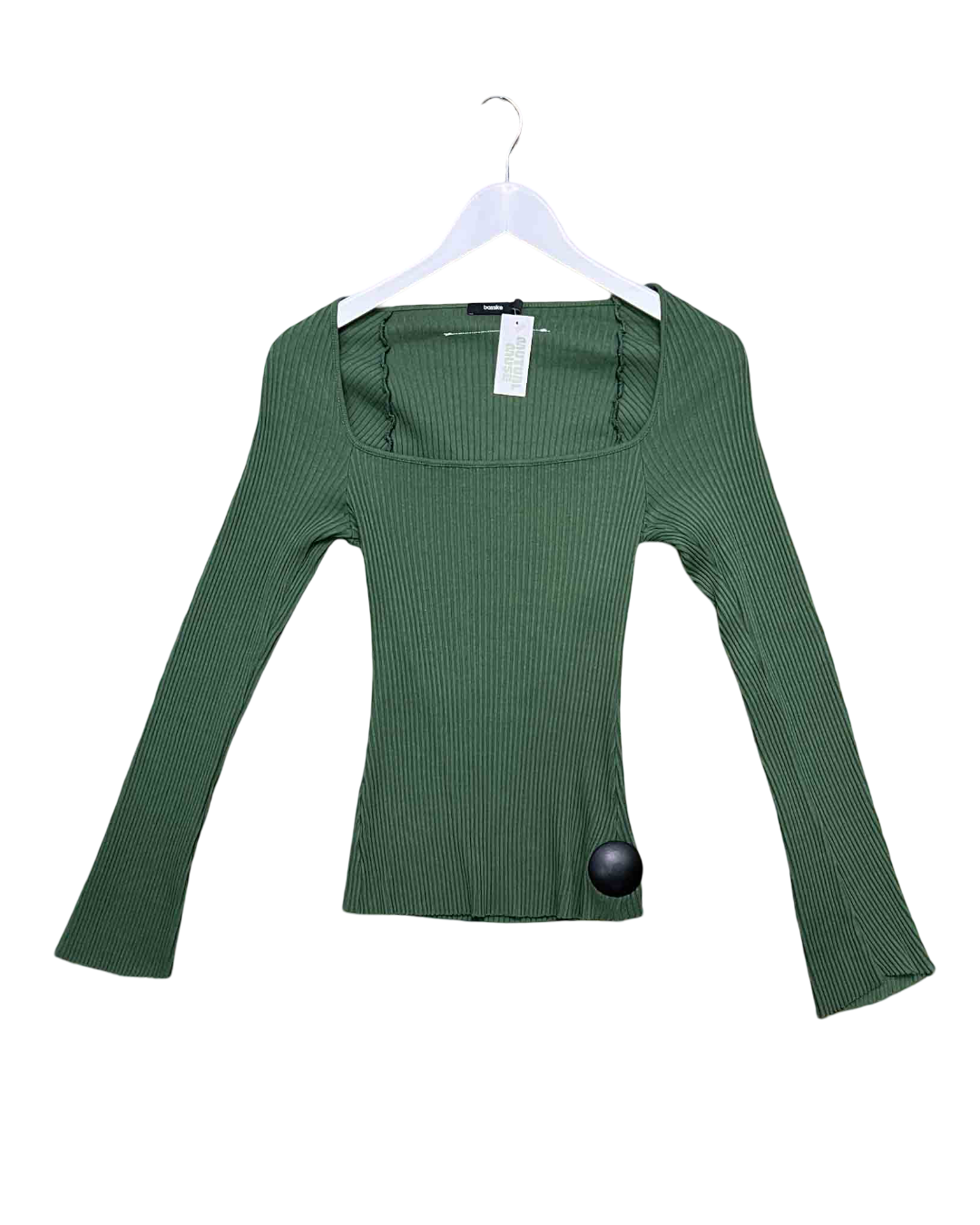 Size XS | Bassike Ribbed Long Sleeve Top