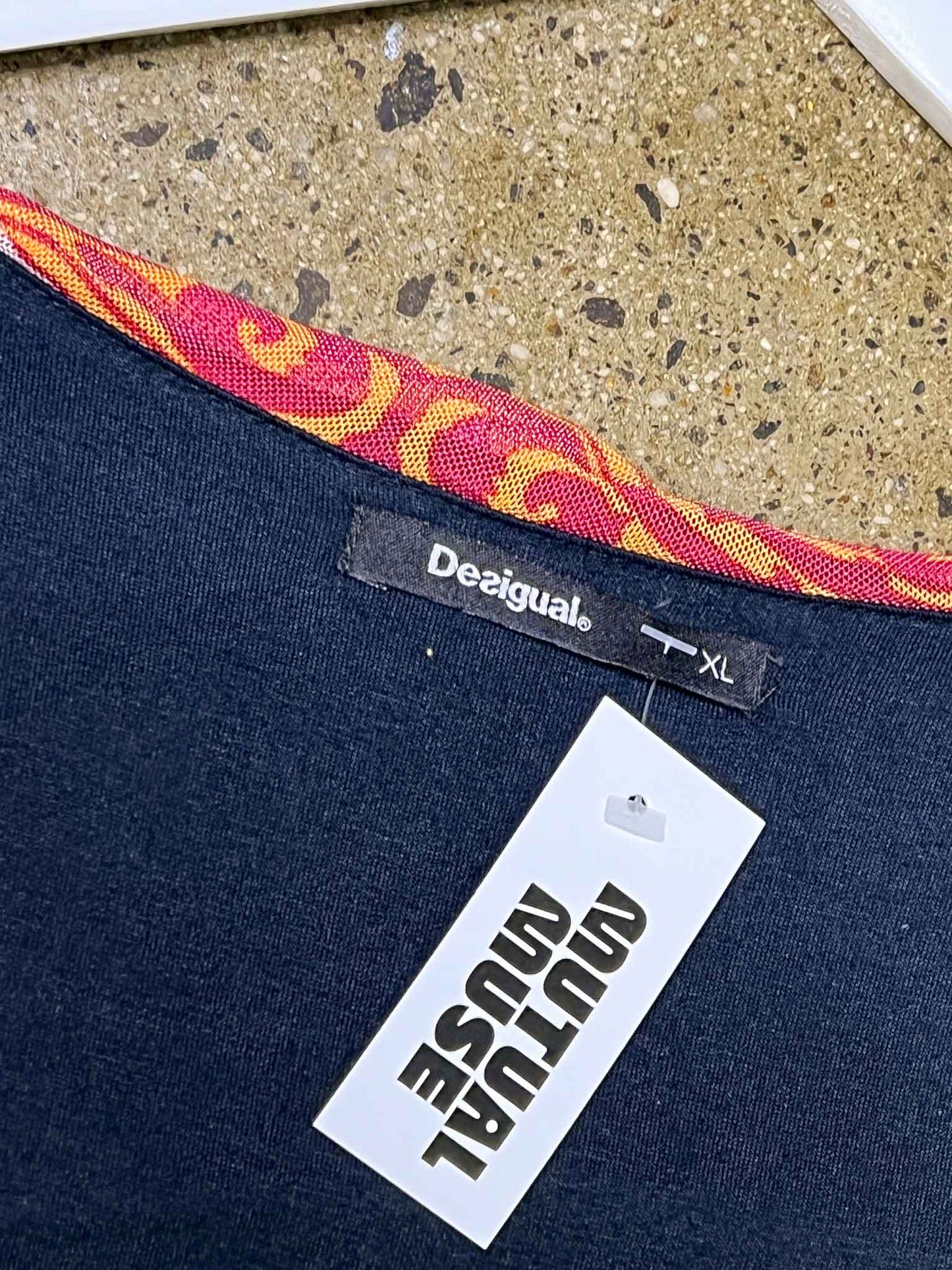Size XL | Desigual Layered Mesh Mini Dress