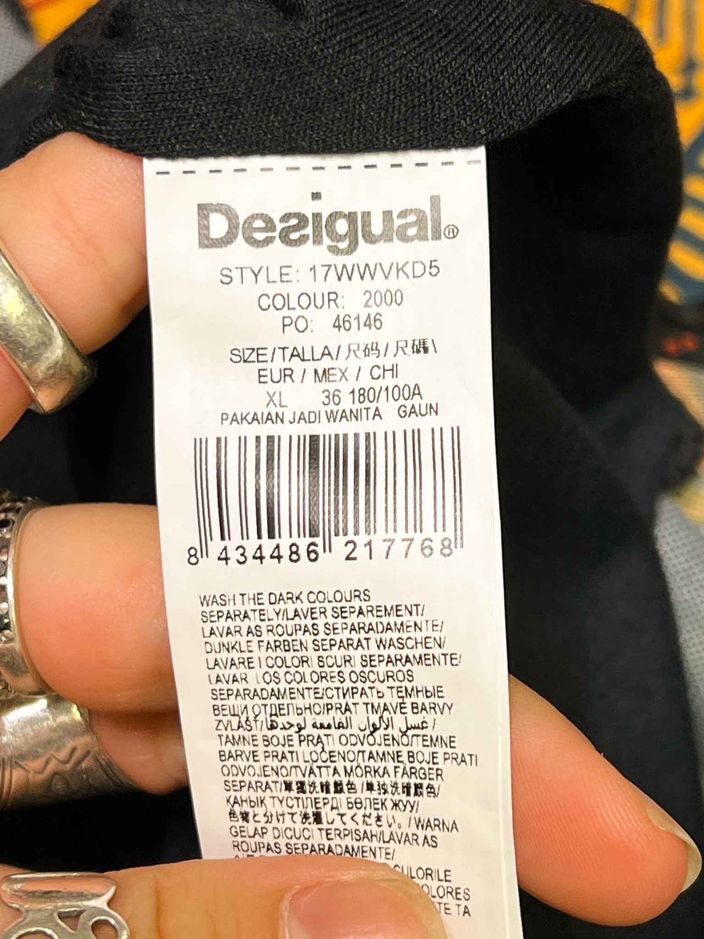 Size XL | Desigual Layered Mesh Mini Dress