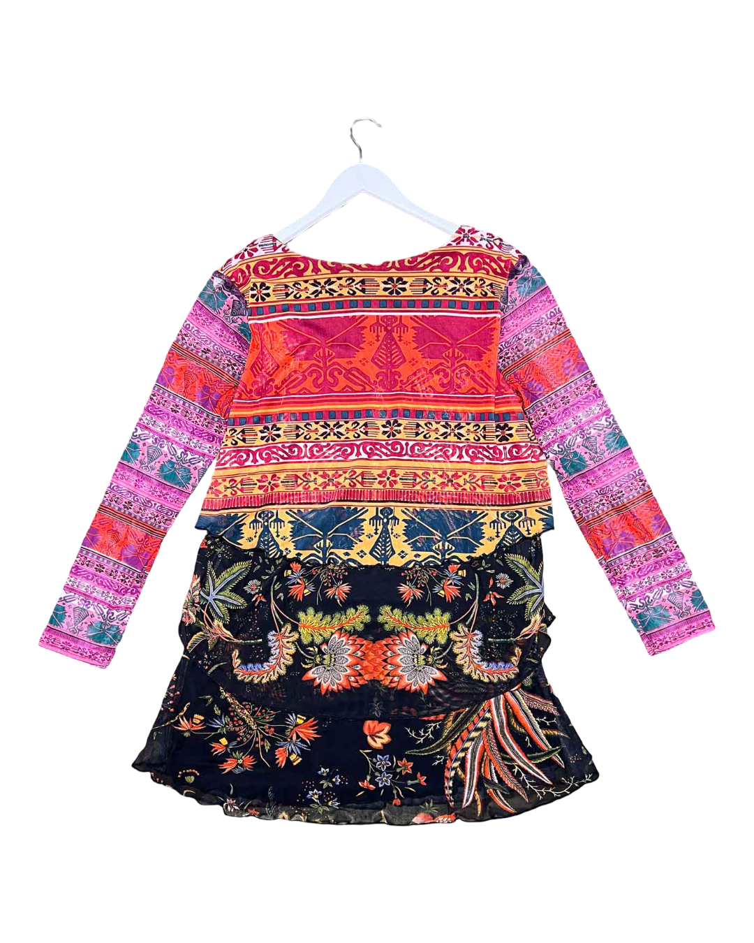 Size XL | Desigual Layered Mesh Mini Dress