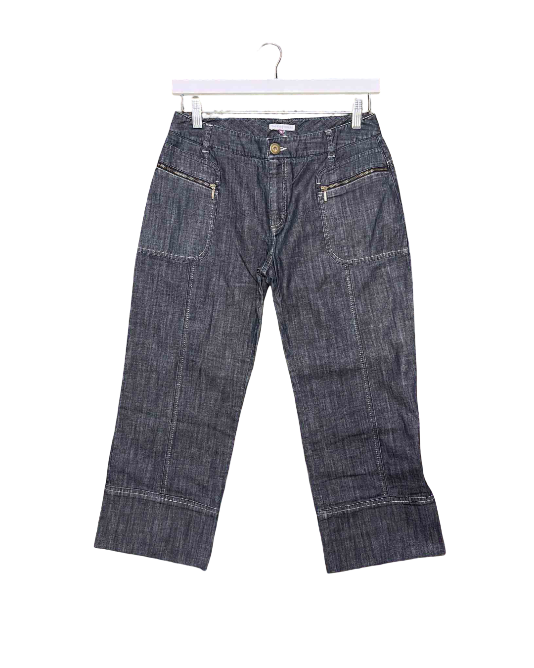 Size 26" (IT 40) | Patrice Breal Grey Wash Capri Jeans