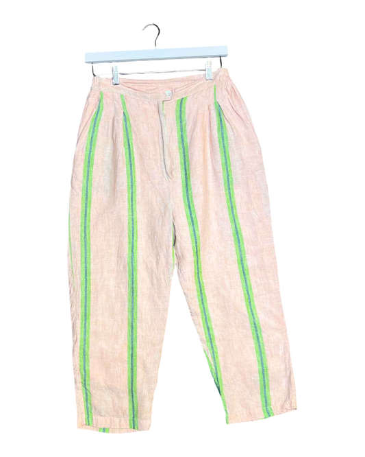 Size 12 (L) | Kip & Co Striped French Linen Pants