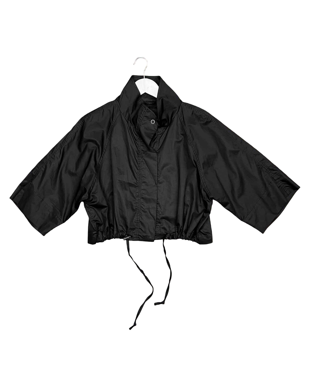 Size XS | Alpha60 Black Cotton Cropped Jacket Top