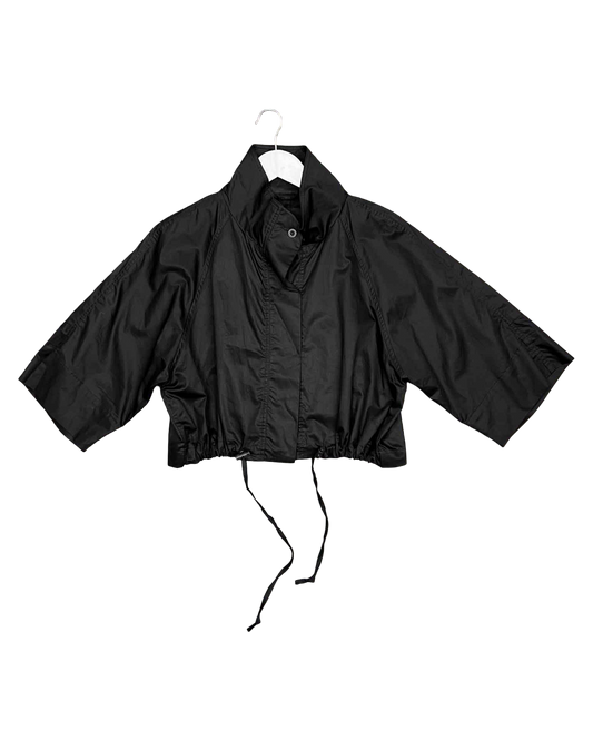 Size XS | Alpha60 Black Cotton Cropped Jacket Top