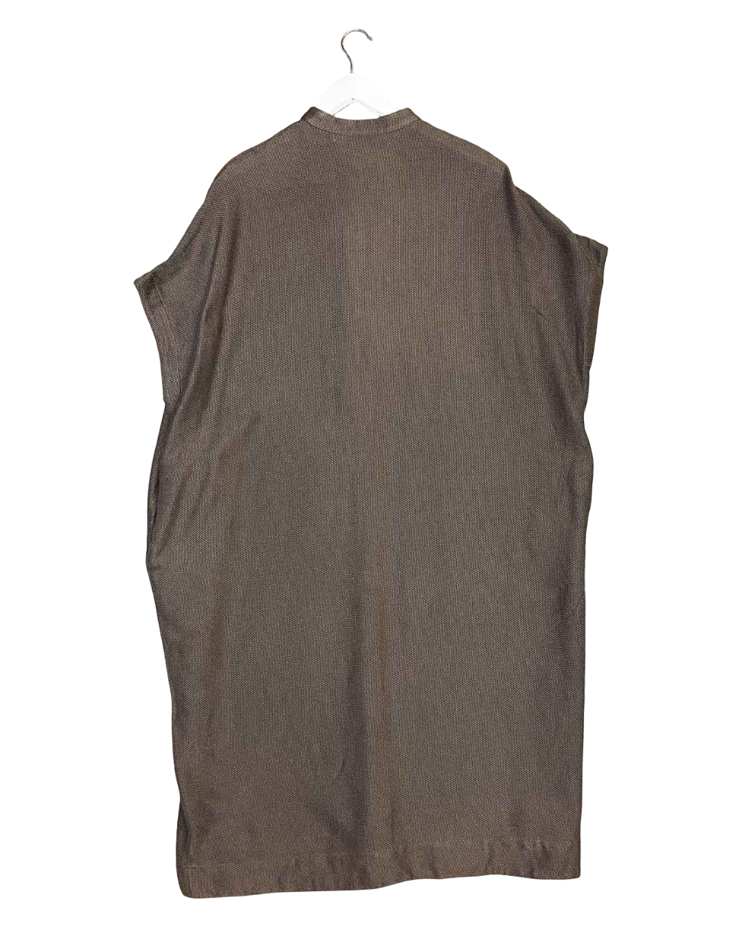 Size S | Alpha60 Brown Cotton Cap Sleeve Smock Dress