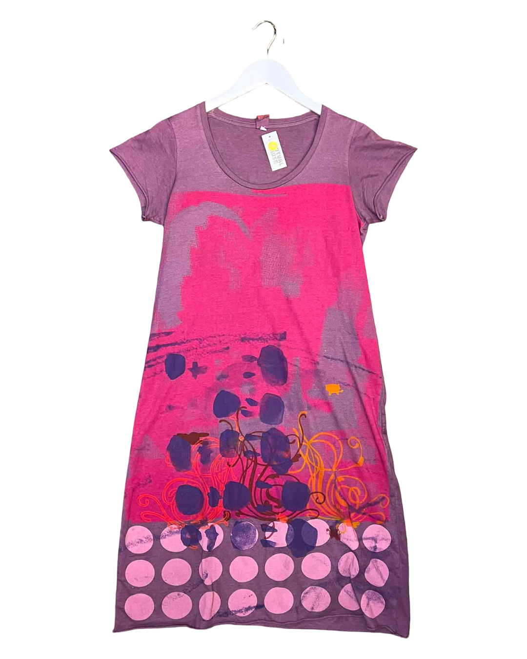Size M | FOOL Purple Cotton Midi Dress