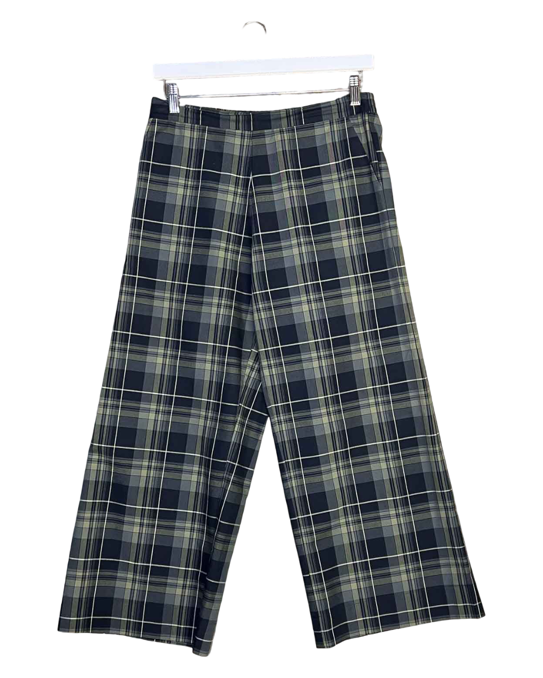 Size 12 (L) | IDAE Cotton Tartan Wide-Leg Pants