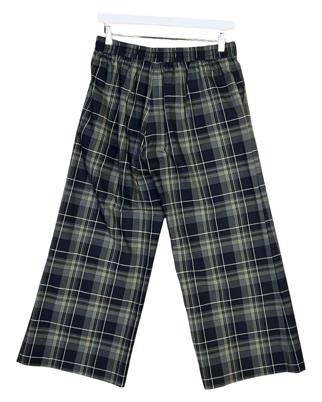 Size 12 (L) | IDAE Cotton Tartan Wide-Leg Pants
