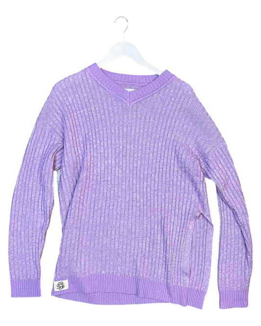 Size L | Suku Purple Cotton Knitted Jumper