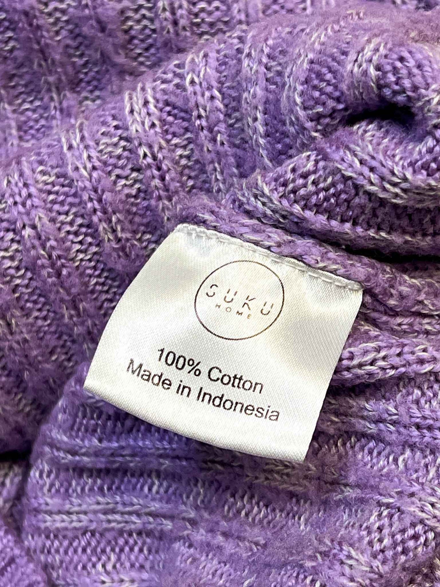 Size L | Suku Purple Cotton Knitted Jumper