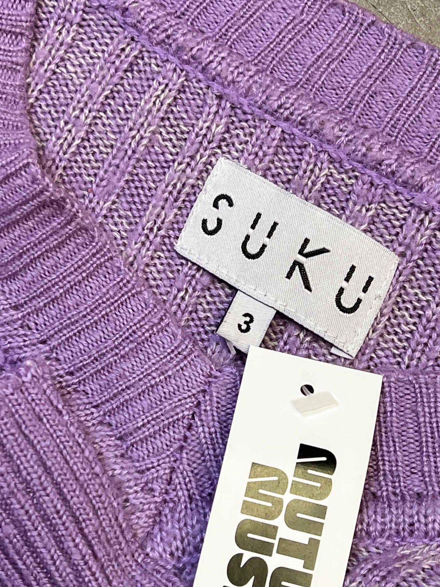 Size L | Suku Purple Cotton Knitted Jumper