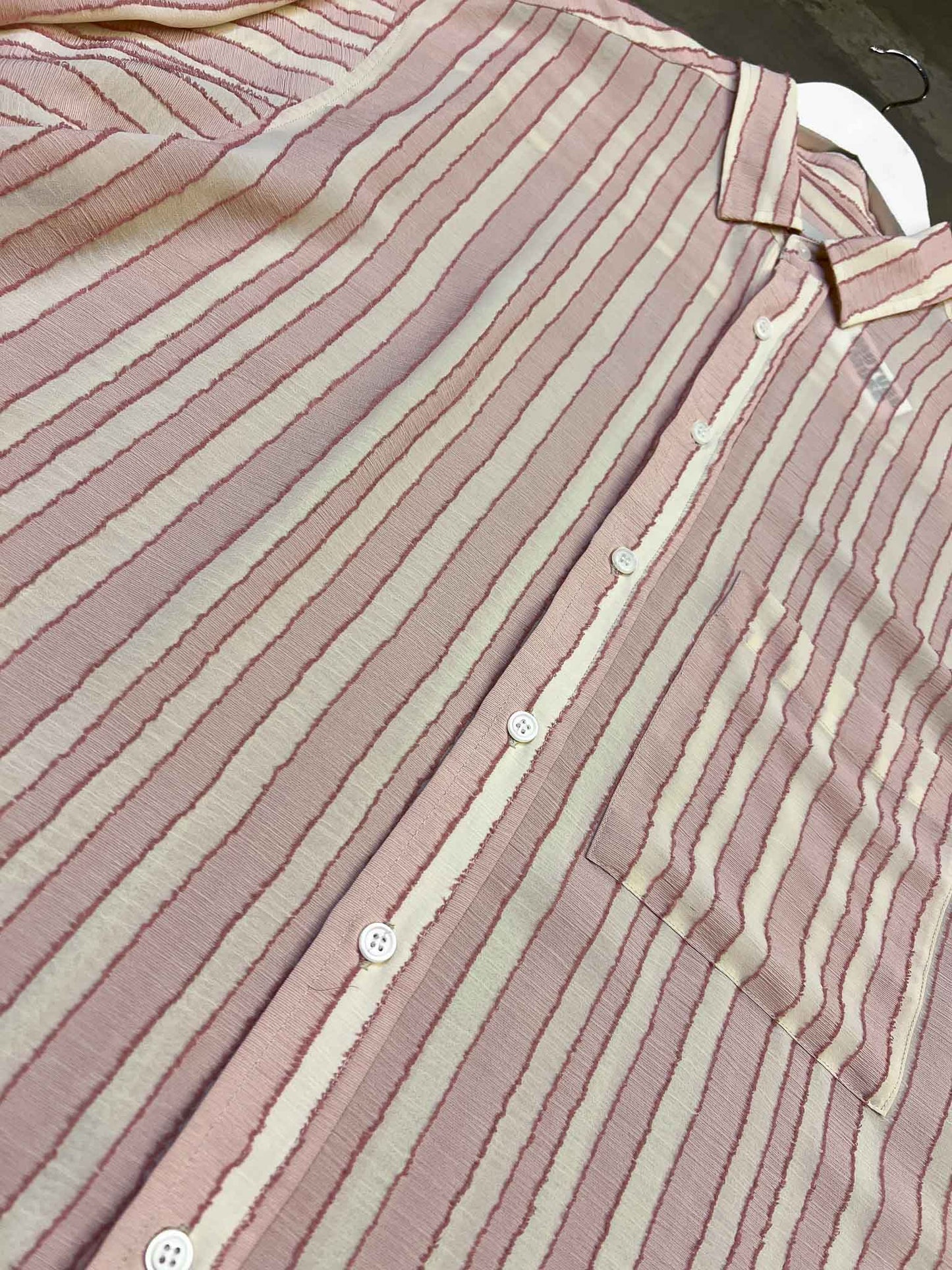 Size XXL |  Blanca Striped Pink/Cream Shirt