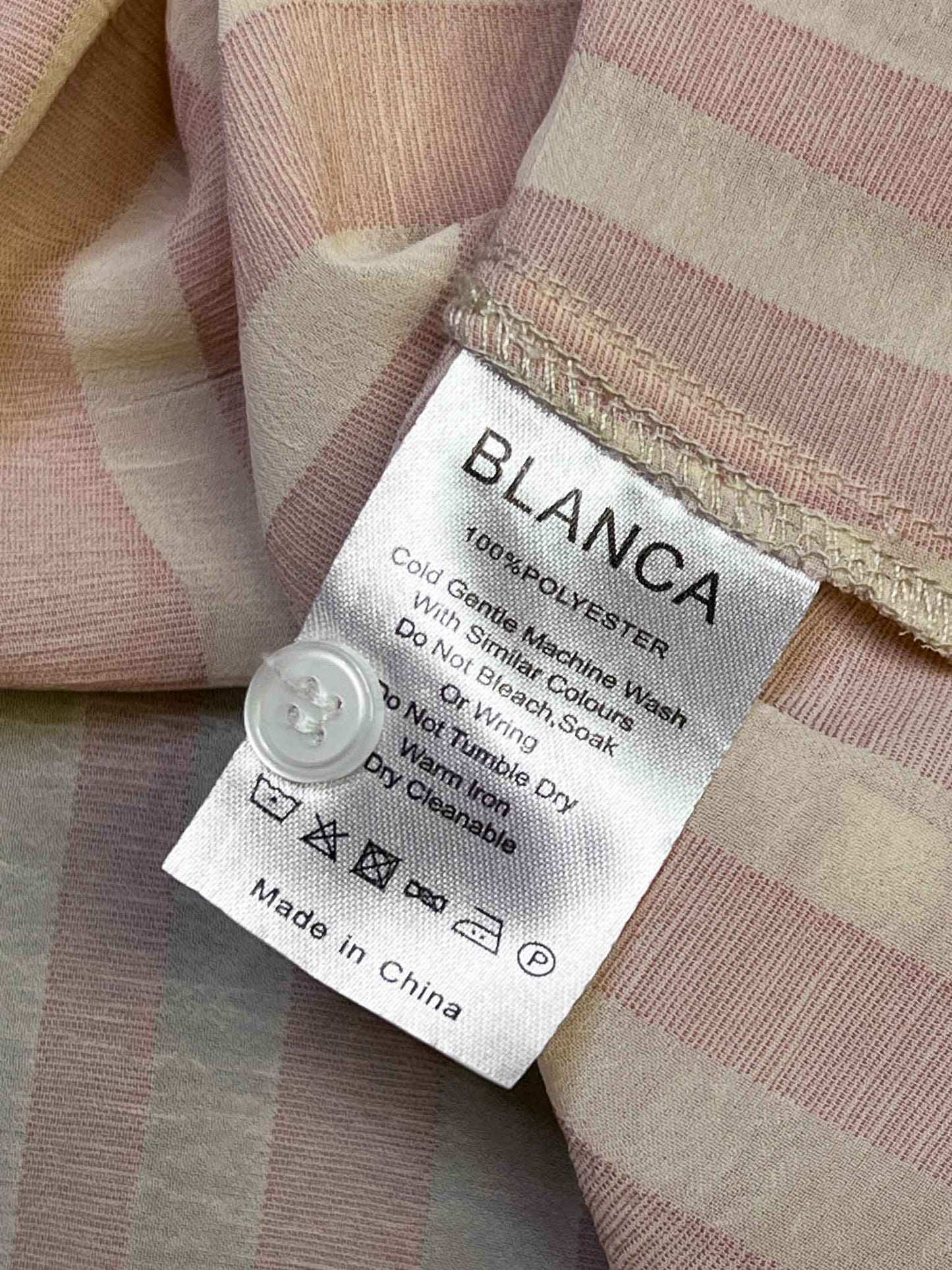 Size XXL |  Blanca Striped Pink/Cream Shirt