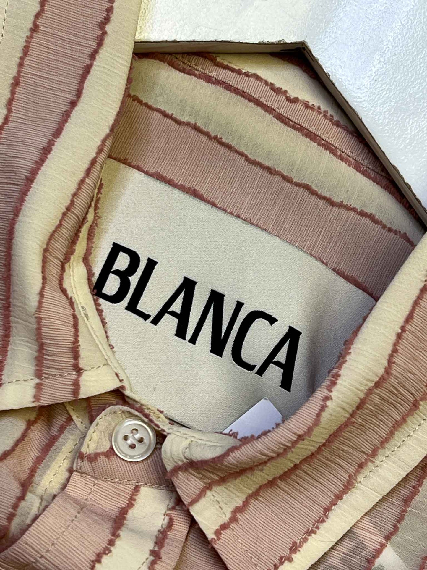 Size XXL |  Blanca Striped Pink/Cream Shirt