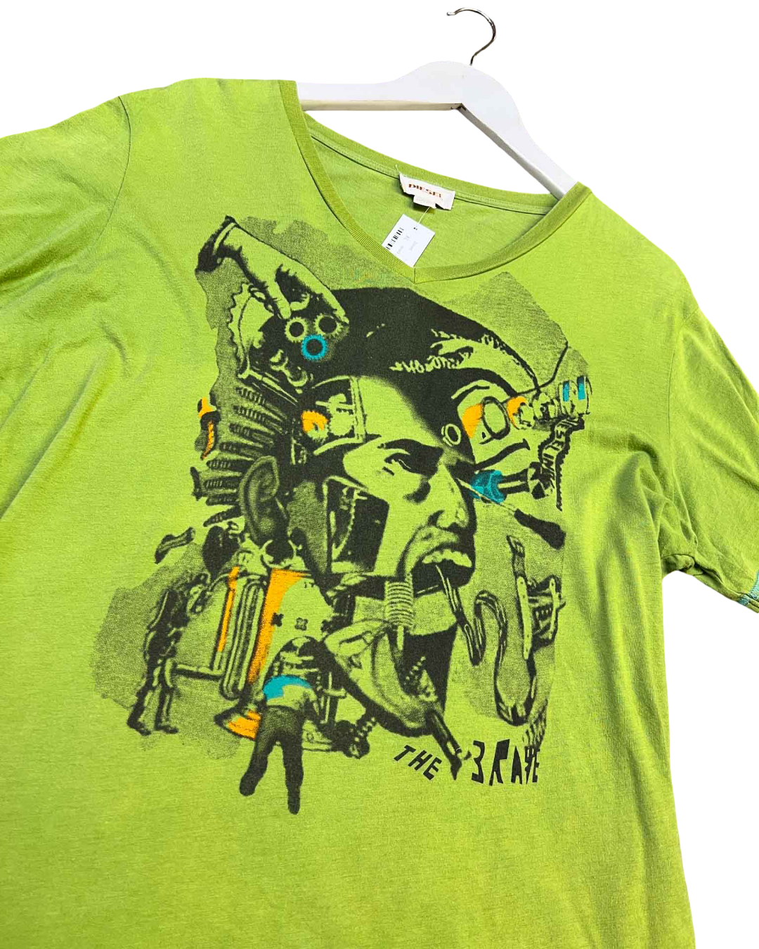 Size XL | Diesel Green Cotton Graphic T-shirt