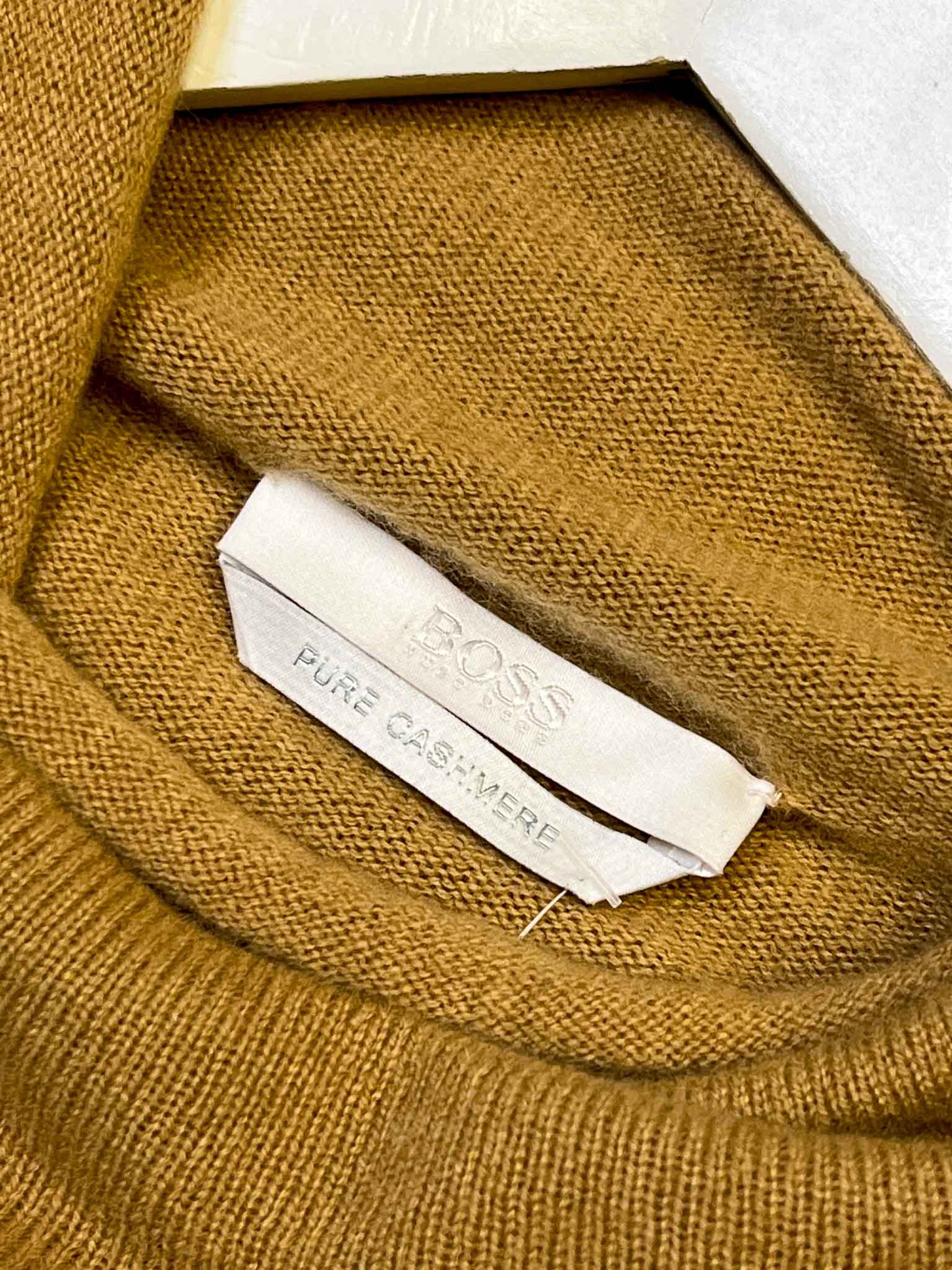 Size XS | BOSS Hugo Boss Tan Cashmere Jumper