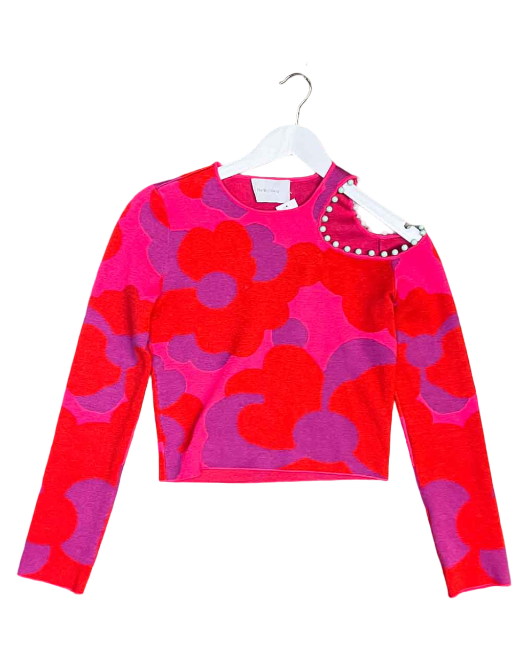 Size S | The Wolf Gang Escena Beaded Knit Top