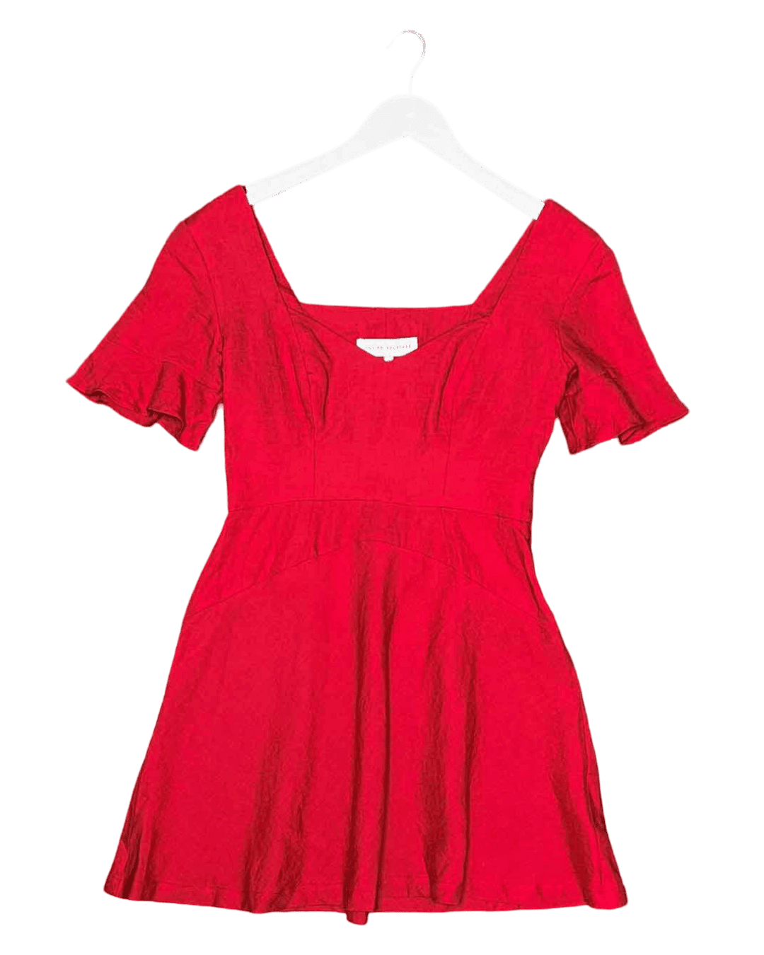 Size M | Jillian Boustred Dress Red Linen Dress NWT