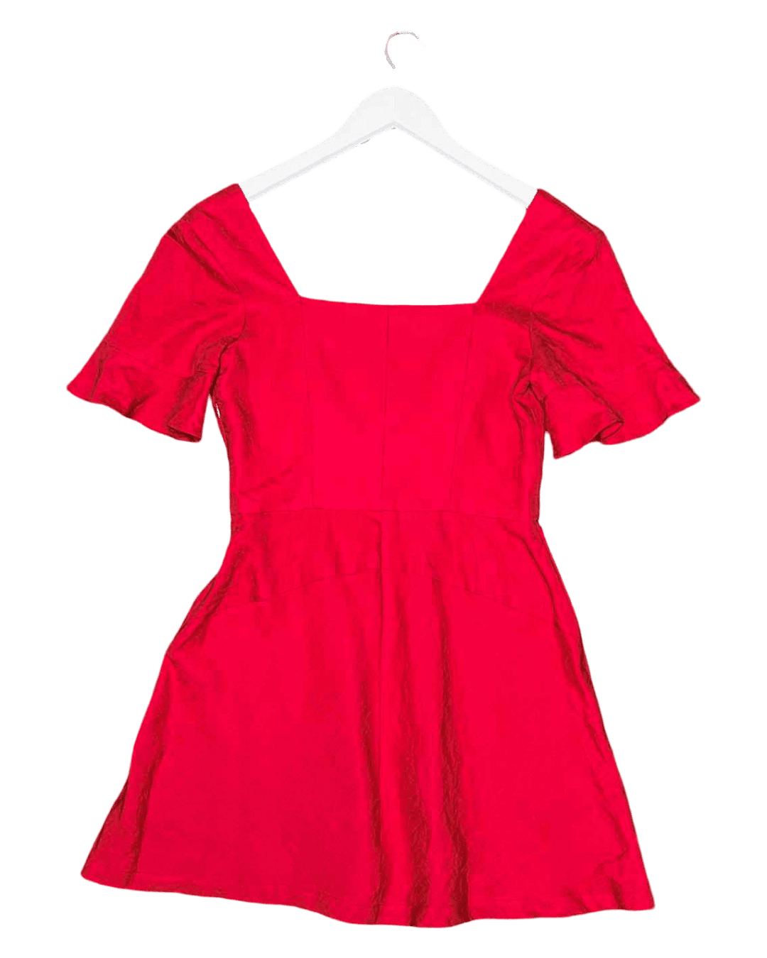 Size M | Jillian Boustred Dress Red Linen Dress NWT