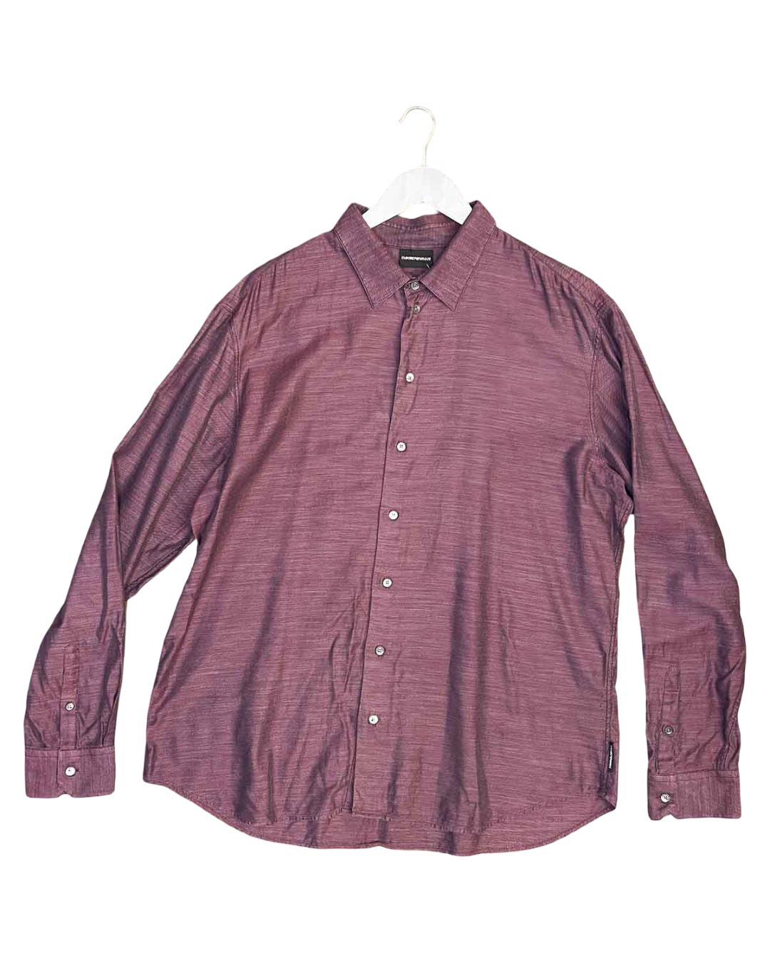 Size XL | Emporio Armani Iridescent Purple Cotton Shirt