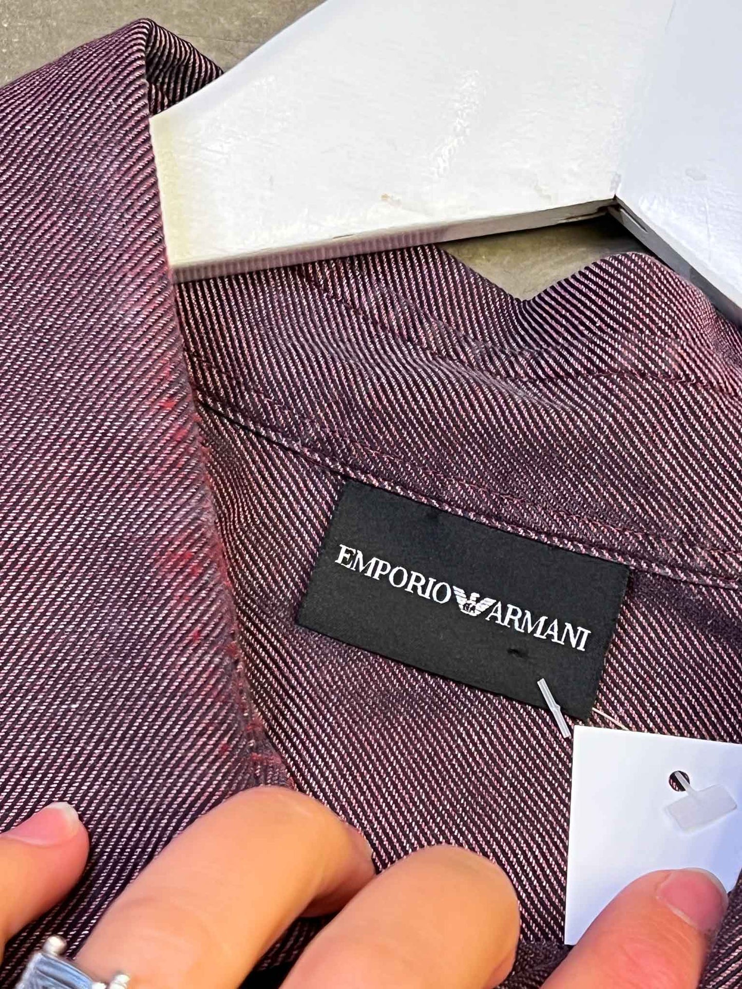 Size XL | Emporio Armani Iridescent Purple Cotton Shirt