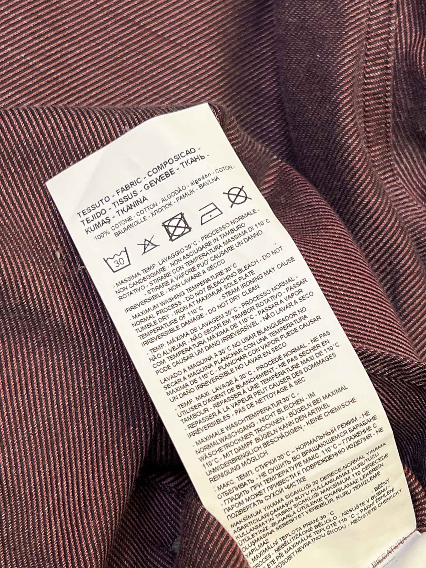 Size XL | Emporio Armani Iridescent Purple Cotton Shirt