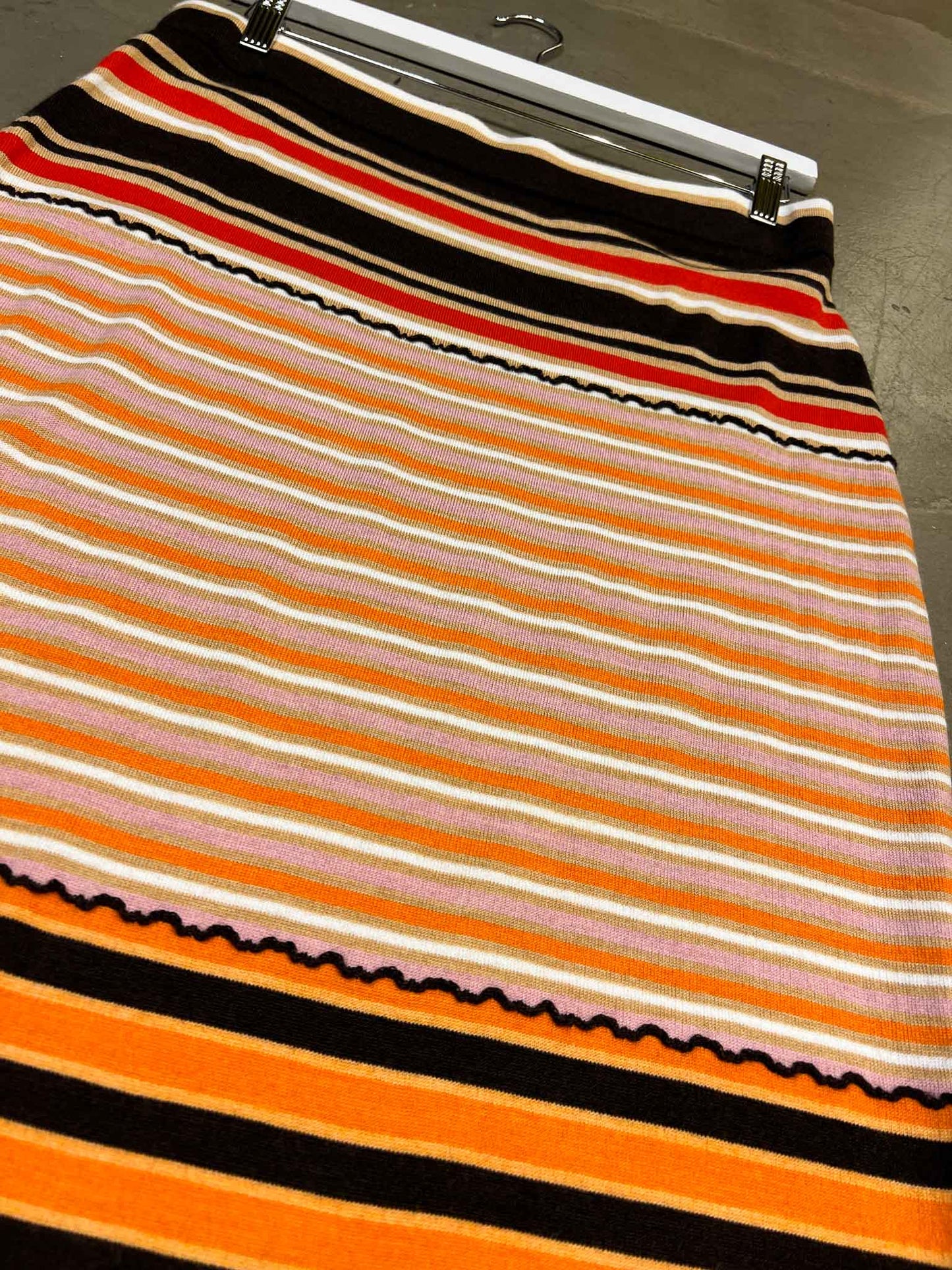 Size L |  Marni X Uniqlo Pink/Orange Knit Midi Skirt