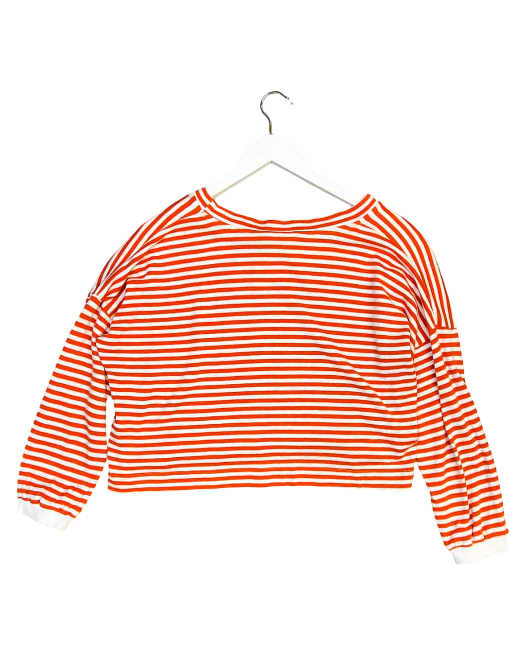 Size 2 (M) | Obus Orange/White Cotton Knit Top