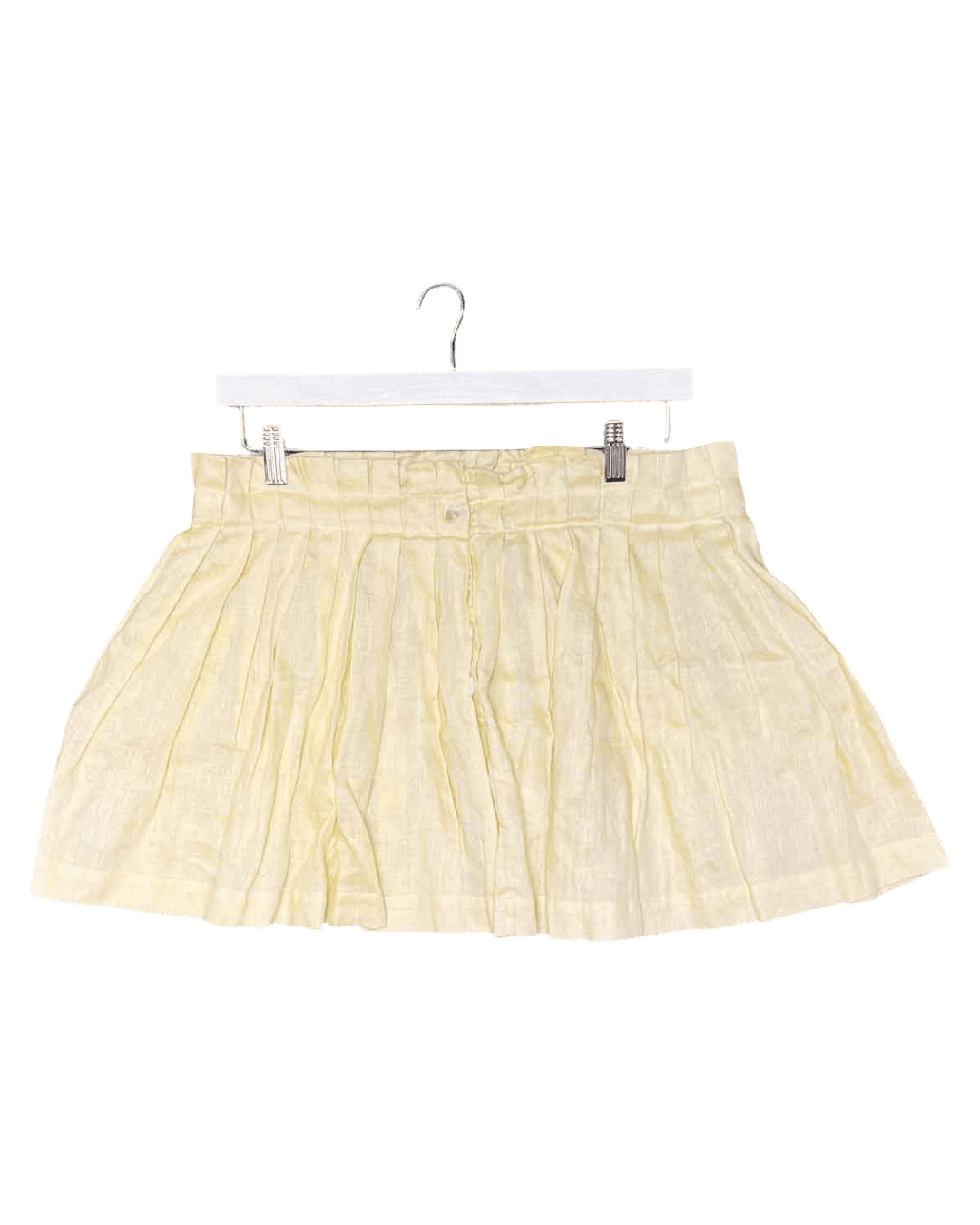 Size XL | Wixii Linen Pleated Mini Skirt