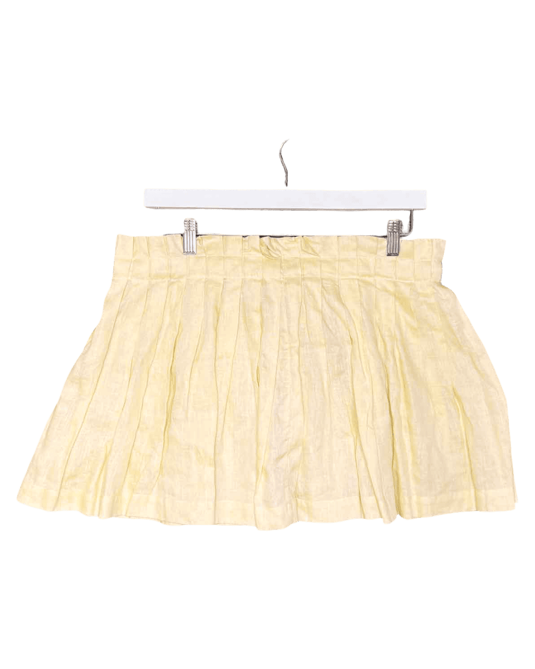 Size XL | Wixii Linen Pleated Mini Skirt