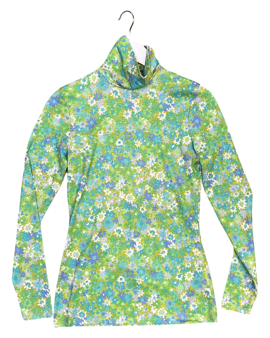 Size S | Alemais Floral Green/Blue Sparkle Top