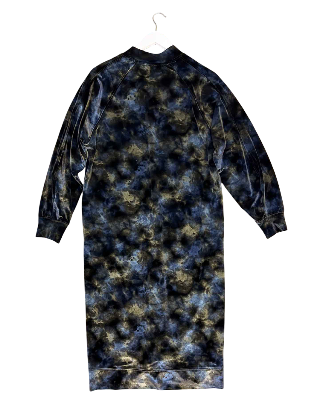 Size XXS | Alpha60 Navy/Green Velour Midi Dress