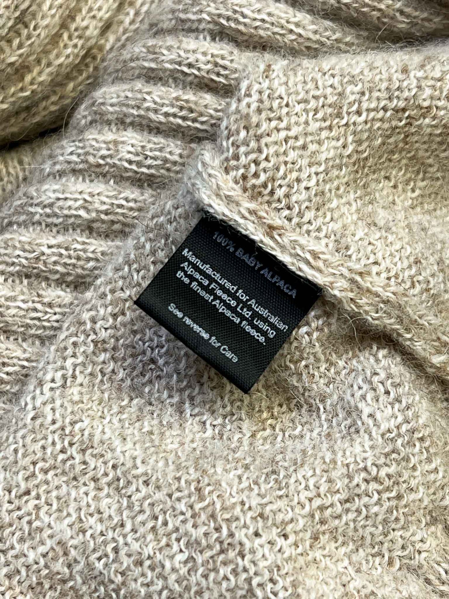 Szie L | Australian Alpaca Collection Beige Knitted Jumper