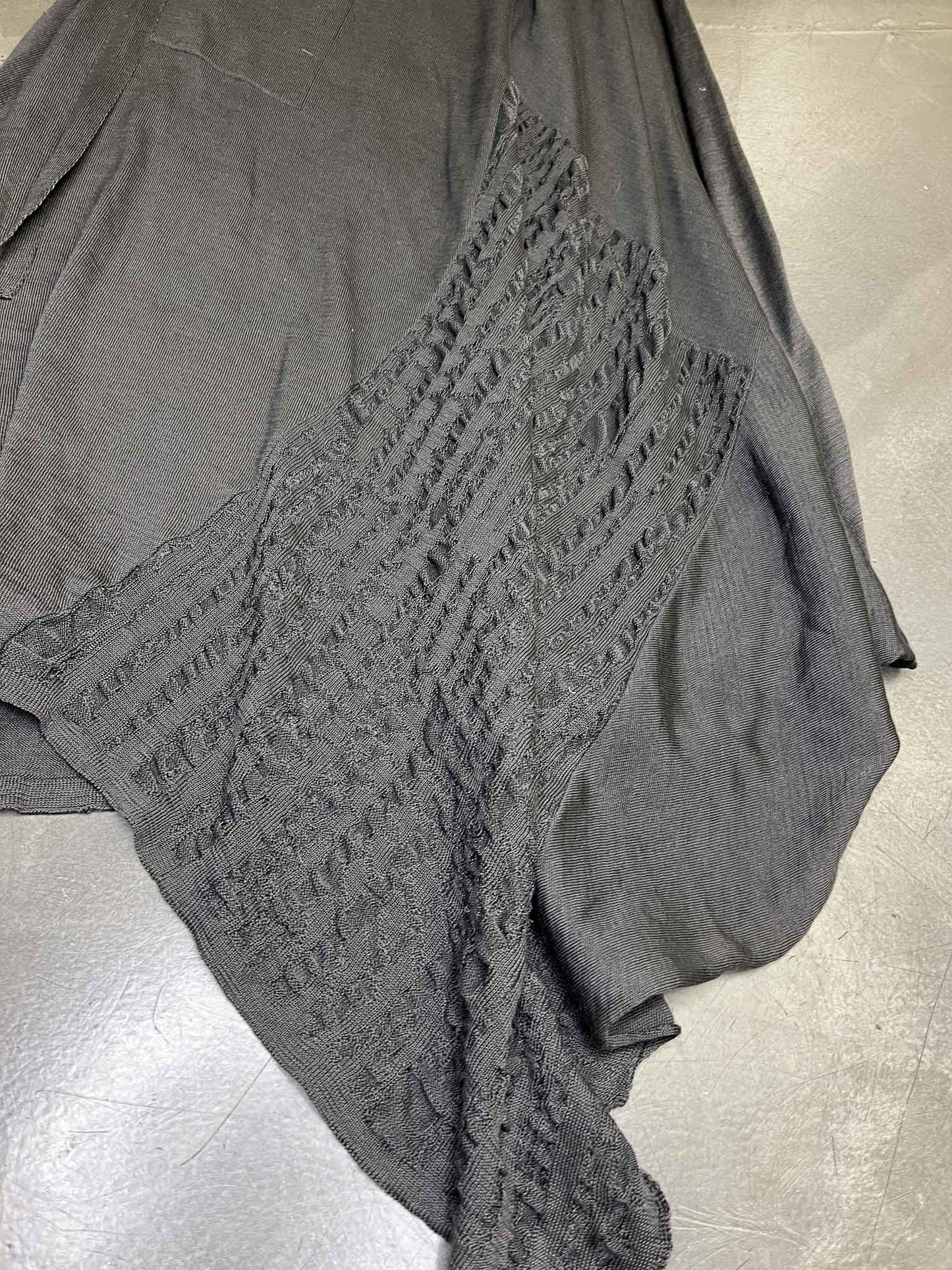 Size 3 (L) | MM Sohn Knitted Grey Cotton Midi Dress