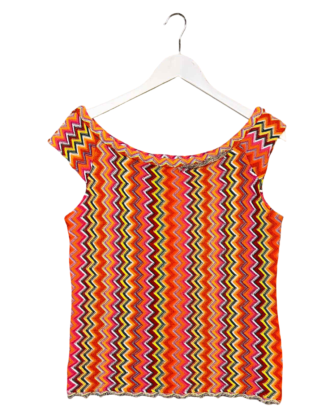 Size M | Leda x Zeus Zig-Zag Knit Top