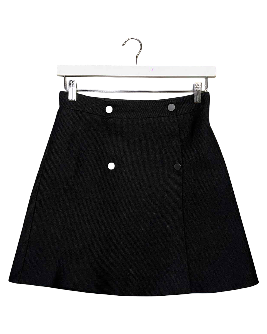 Size 40 (M) | Maje Black Wool Blend Mini Skirt