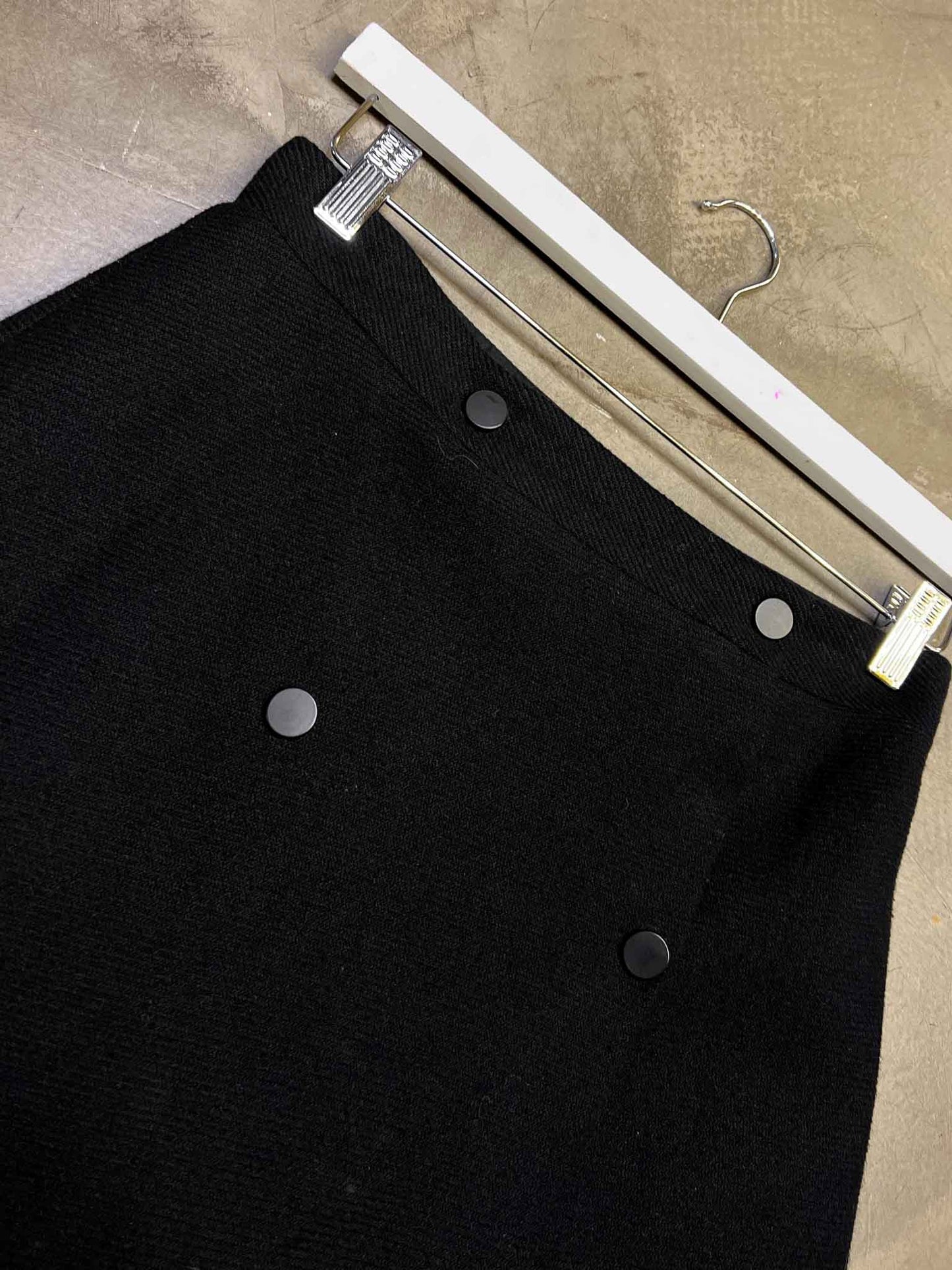 Size 40 (M) | Maje Black Wool Blend Mini Skirt