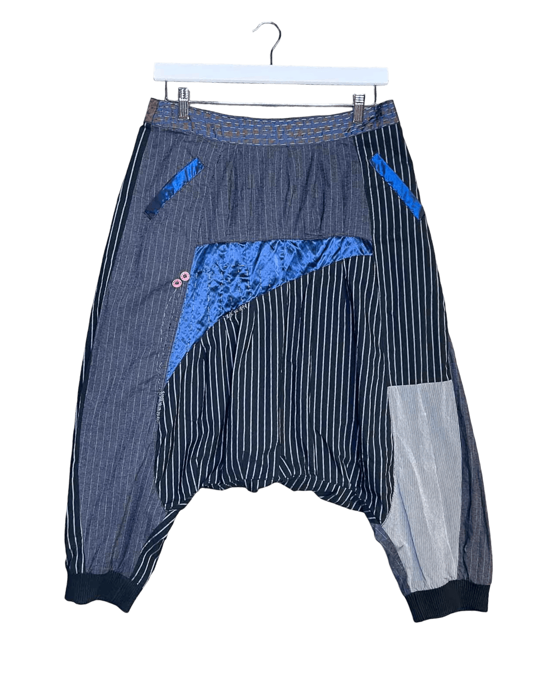 Size 40 (S) | Desigual Pinstripe Drop-crotch Harem Pants