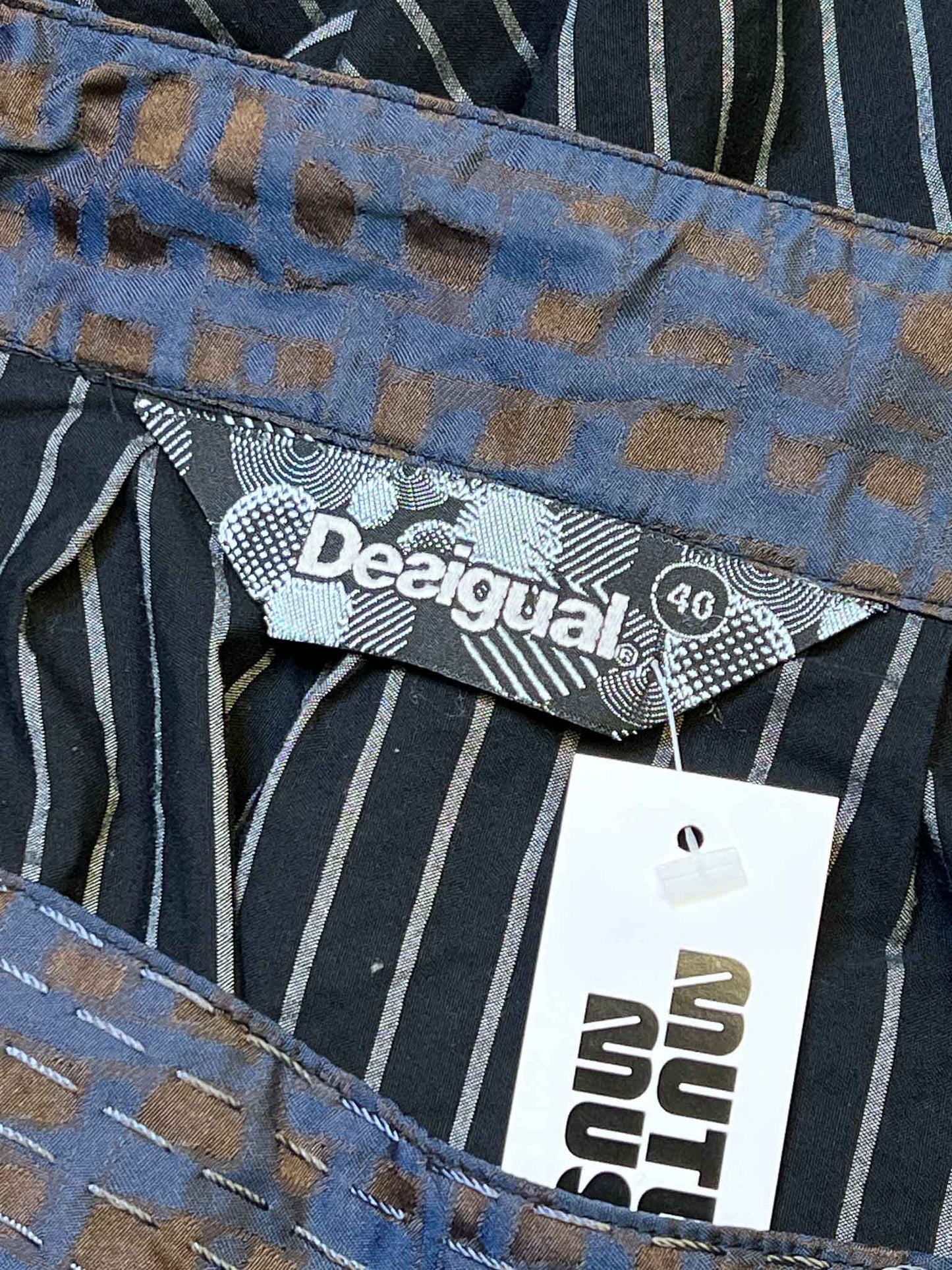 Size 40 (S) | Desigual Pinstripe Drop-crotch Harem Pants