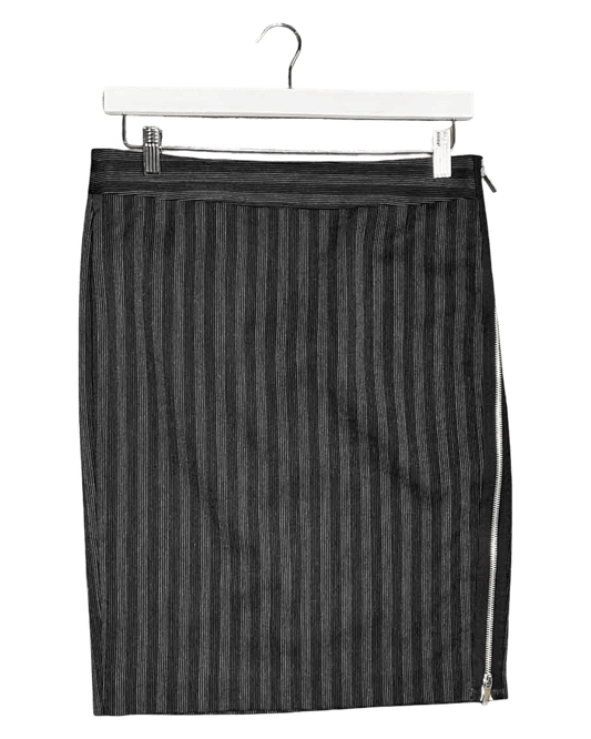 Size 8 (S) | Armani Exchange Pinstripe Zipper Pencil Skirt